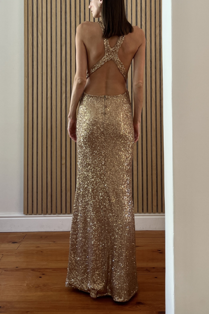 gabrielle dress | gold
