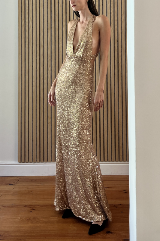gabrielle dress | gold